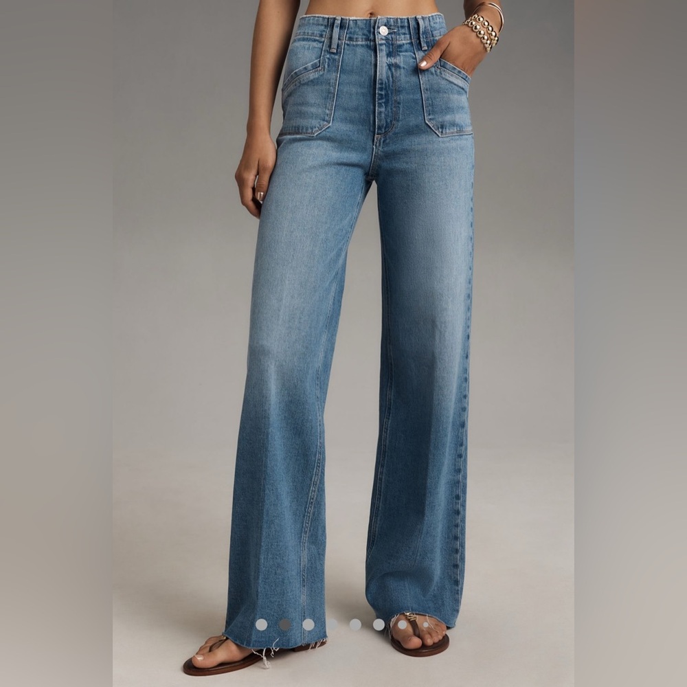 Paige Anessa High Waisted, Wide Leg Jeans NWT